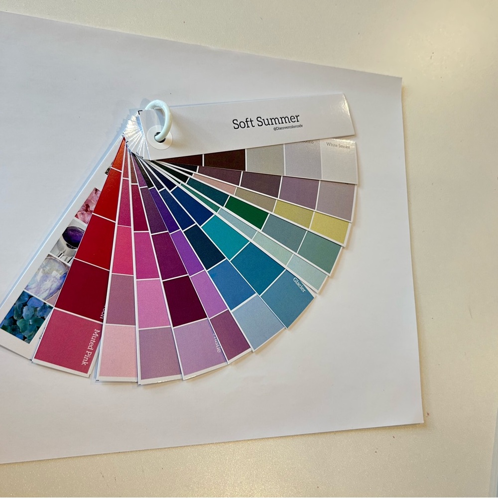 Soft Summer Color Swatch Fan Deck - Personal Color Seasonal analysis - Picture 5 of 14